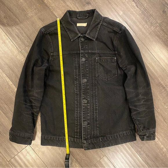 *** SALE! *** 🔥 AllSaints “Bajio” Black Denim Jacket - Size XL (Slim) - Picture 6 of 8